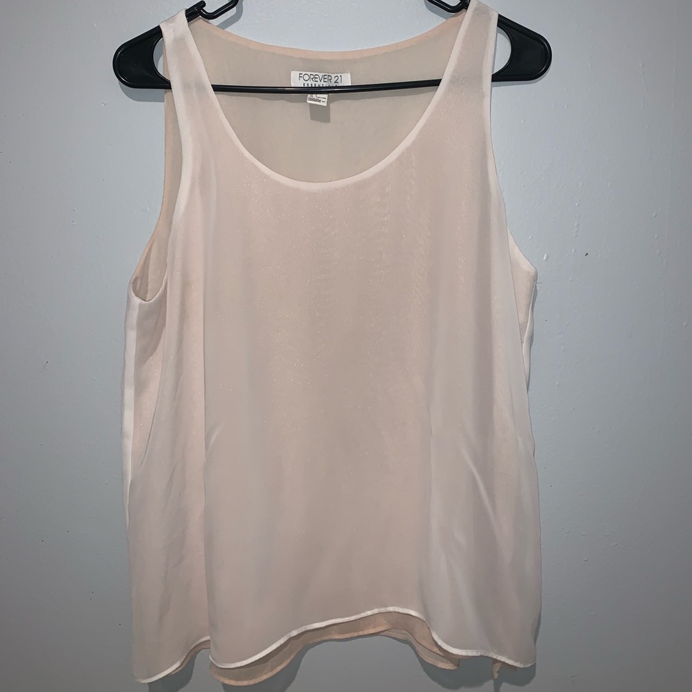 Forever 21 Ivory Flowy Tank